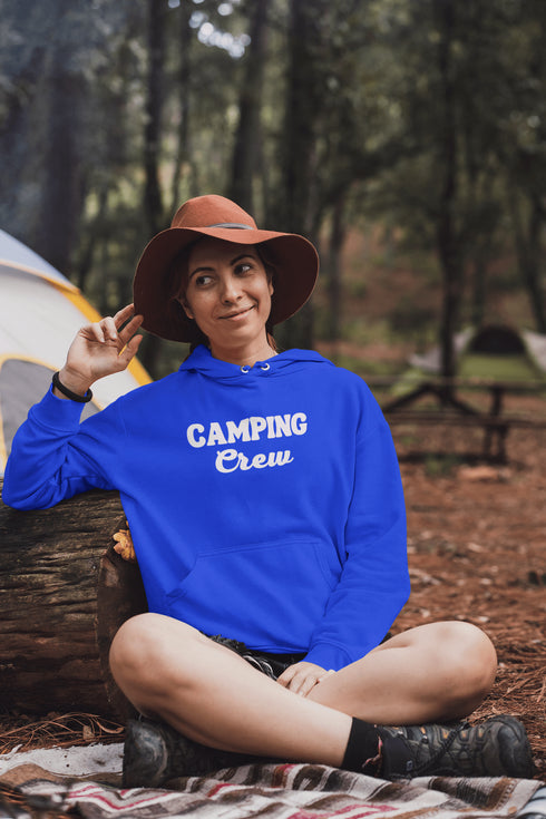 C & Win Sports Camping Crew Hoodie ( Double Sided) Royal / S - C & Win Sports
